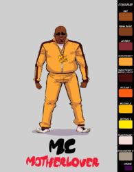Indications couleur pour MC Motherlover. Tenue parfaite pour un petit footing champêtre dans son jardin de 3 hectares.