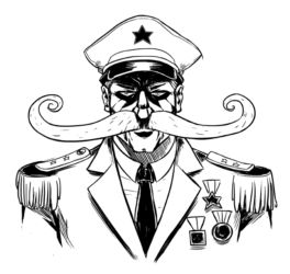 Je ne sais pas pourquoi je tiens cette idée que les russes ont des moustaches, en tout cas ça rend bien.