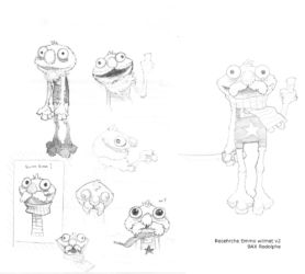 Design plus abouti pour Emmo. A la fois flippant et débile ! Peut-être qu'on aurait du garder les moustaches pour éviter un procès avec Sesame Street ?